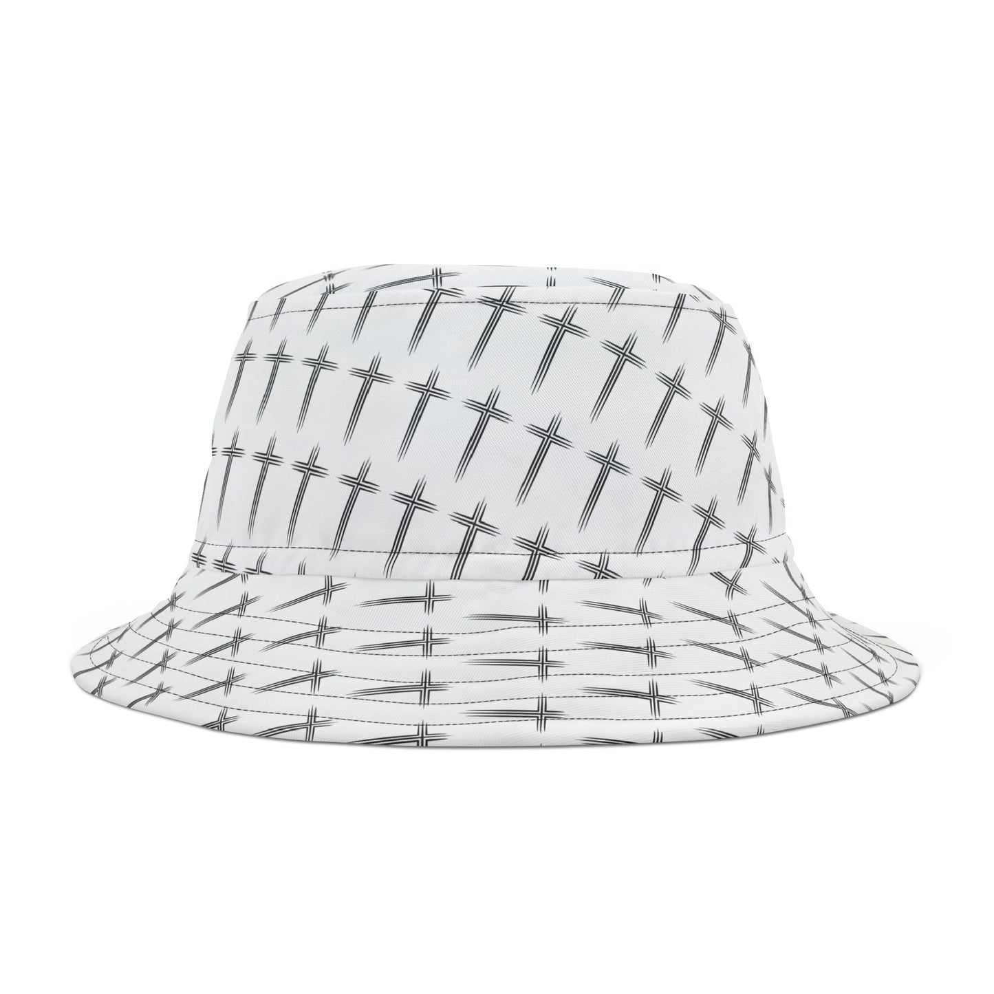 Cross Pattern Bucket Hat