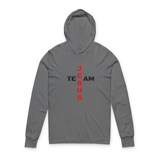 Team Jesus Hooded Long Sleeve Tee