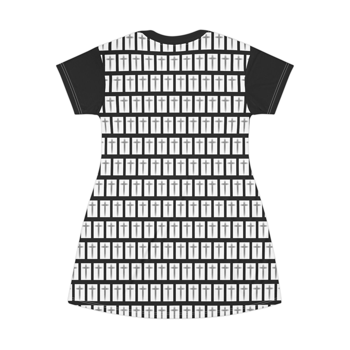 Cross Pattern T-Shirt Dress