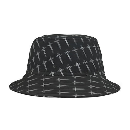 Cross Pattern Bucket Hat