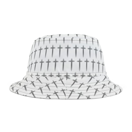 Cross Pattern Bucket Hat