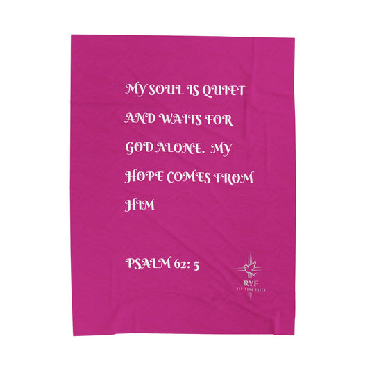 Rep Your Faith / Scripture Velveteen Plush Blanket