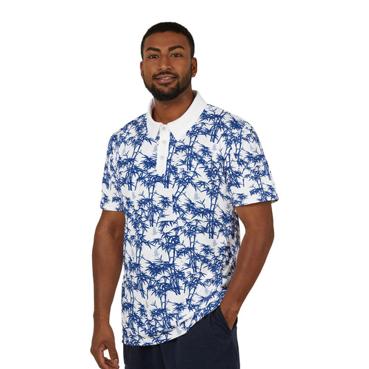 Palm Print Polo Shirt