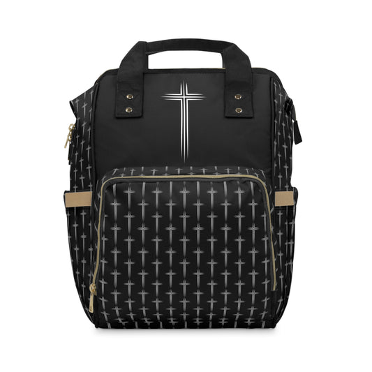 Multi Function Cross Pattern Backpack, Diaper bag, Travel bag, Organizer