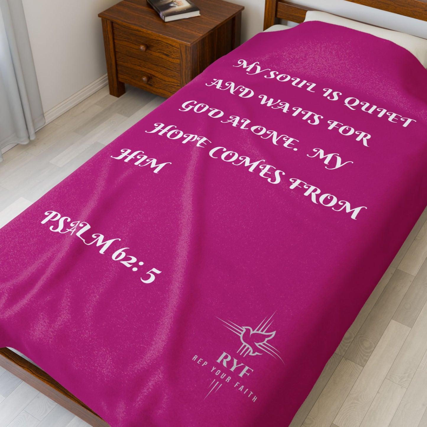 Rep Your Faith / Scripture Velveteen Plush Blanket