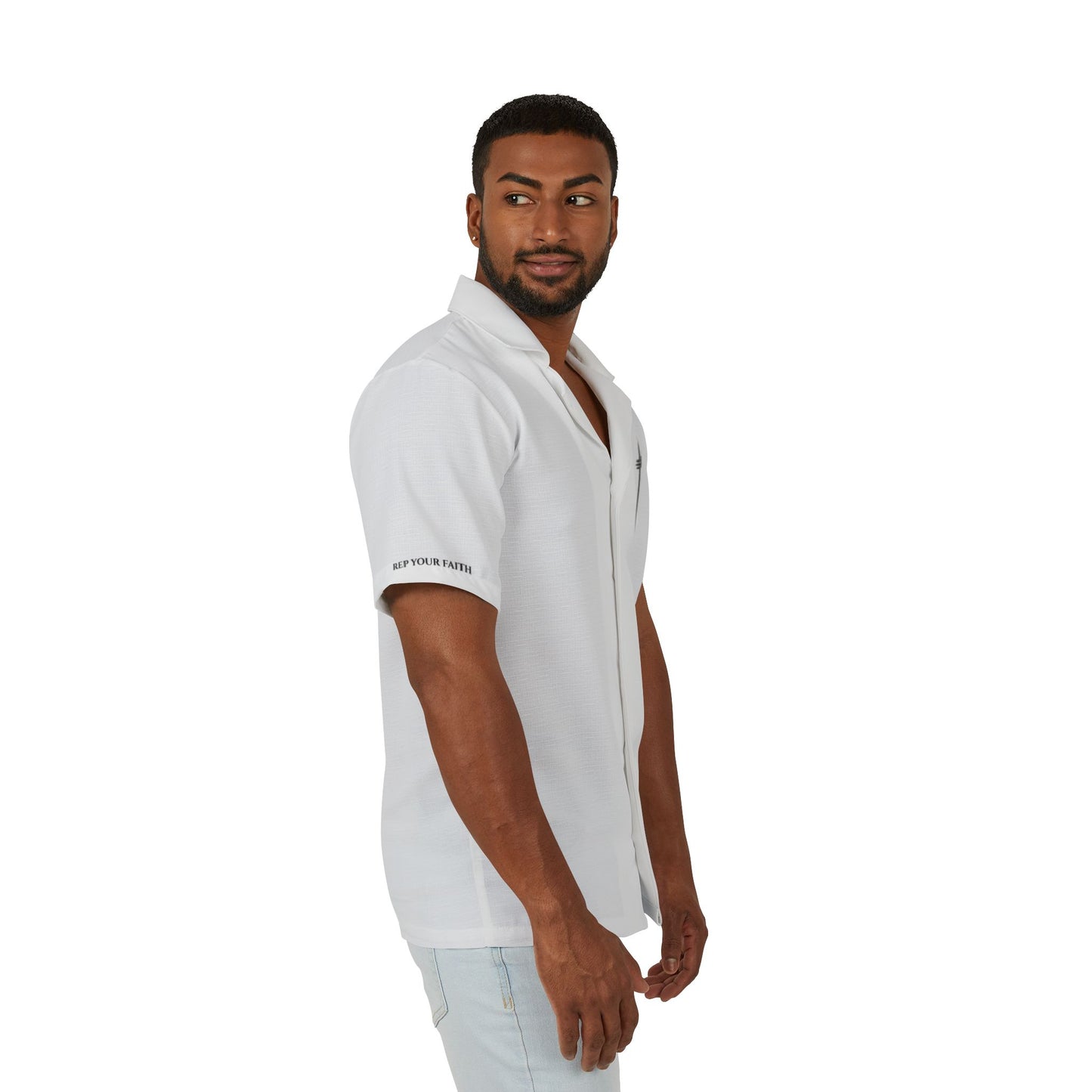 Men's Hawaiian Shirt with Cross