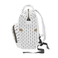 Multifunctional Cross Pattern Backpack, Baby Bag, Travel Backpack, Organizer