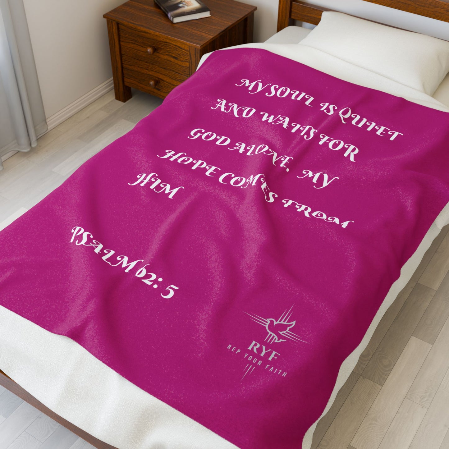 Rep Your Faith / Scripture Velveteen Plush Blanket