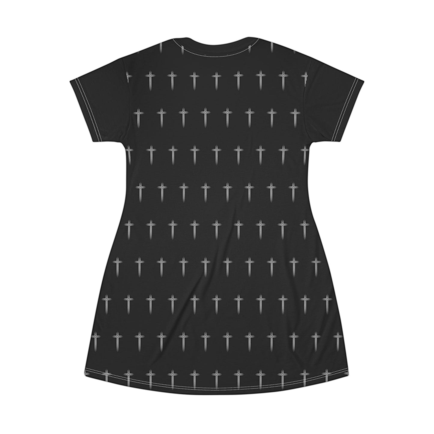 Cross Pattern T-Shirt Dress