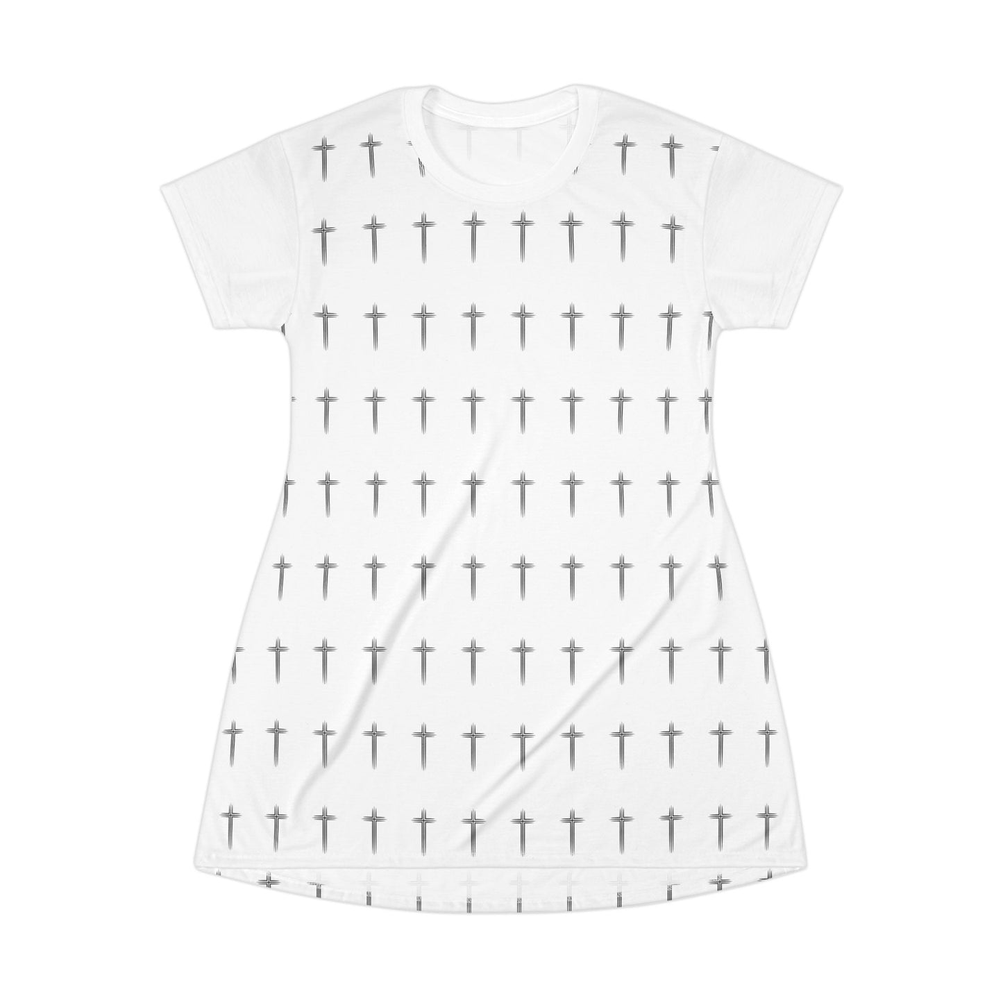 Cross Pattern T-Shirt Dress
