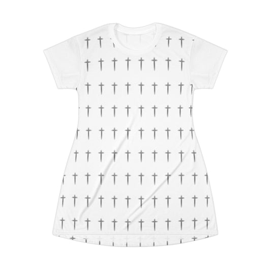 Cross Pattern T-Shirt Dress