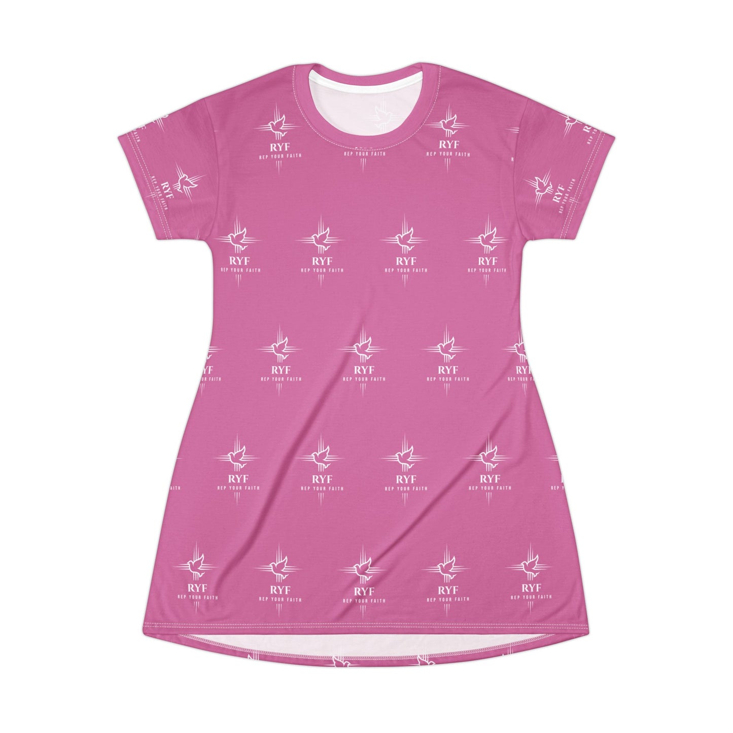 Rep Your Faith Pattern T-Shirt Dress