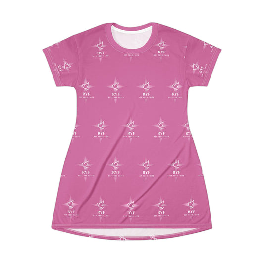 Rep Your Faith Pattern T-Shirt Dress