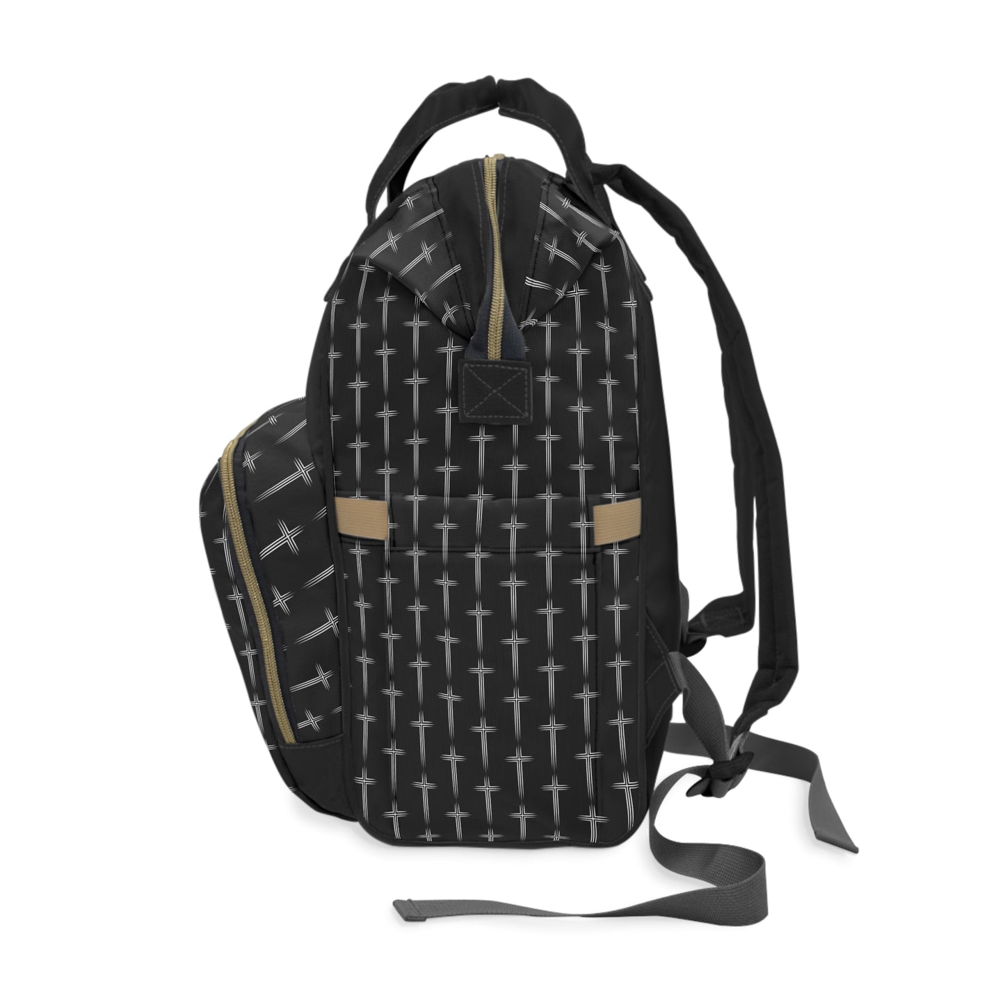 Multi Function Cross Pattern Backpack, Diaper bag, Travel bag, Organizer
