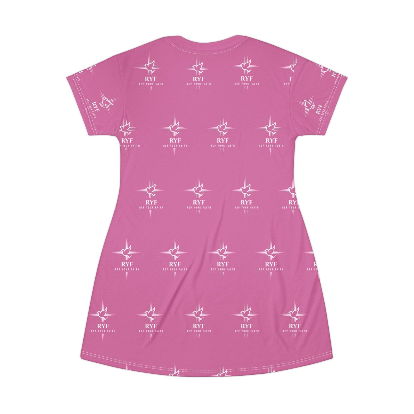 Rep Your Faith Pattern T-Shirt Dress