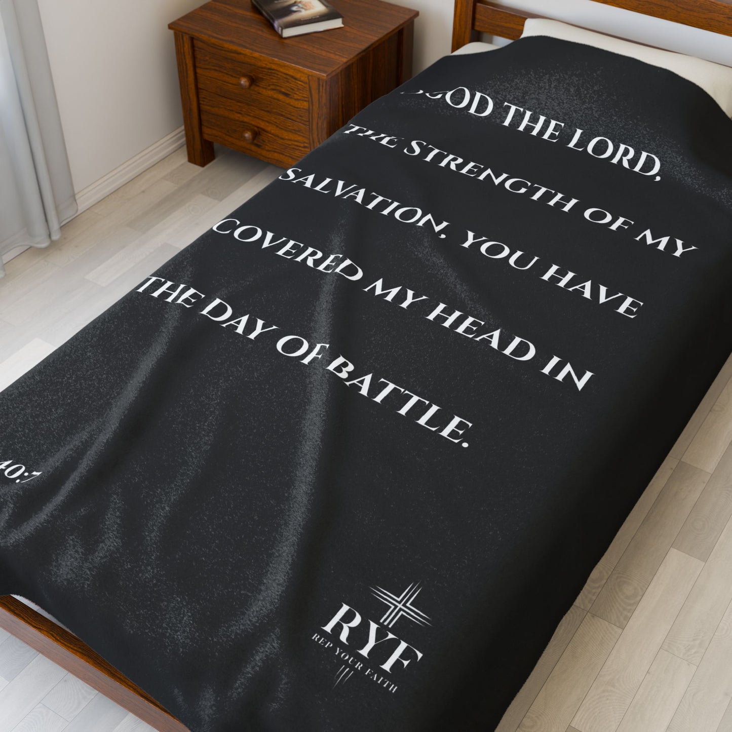 Rep Your Faith / Scripture Velveteen Plush Blanket