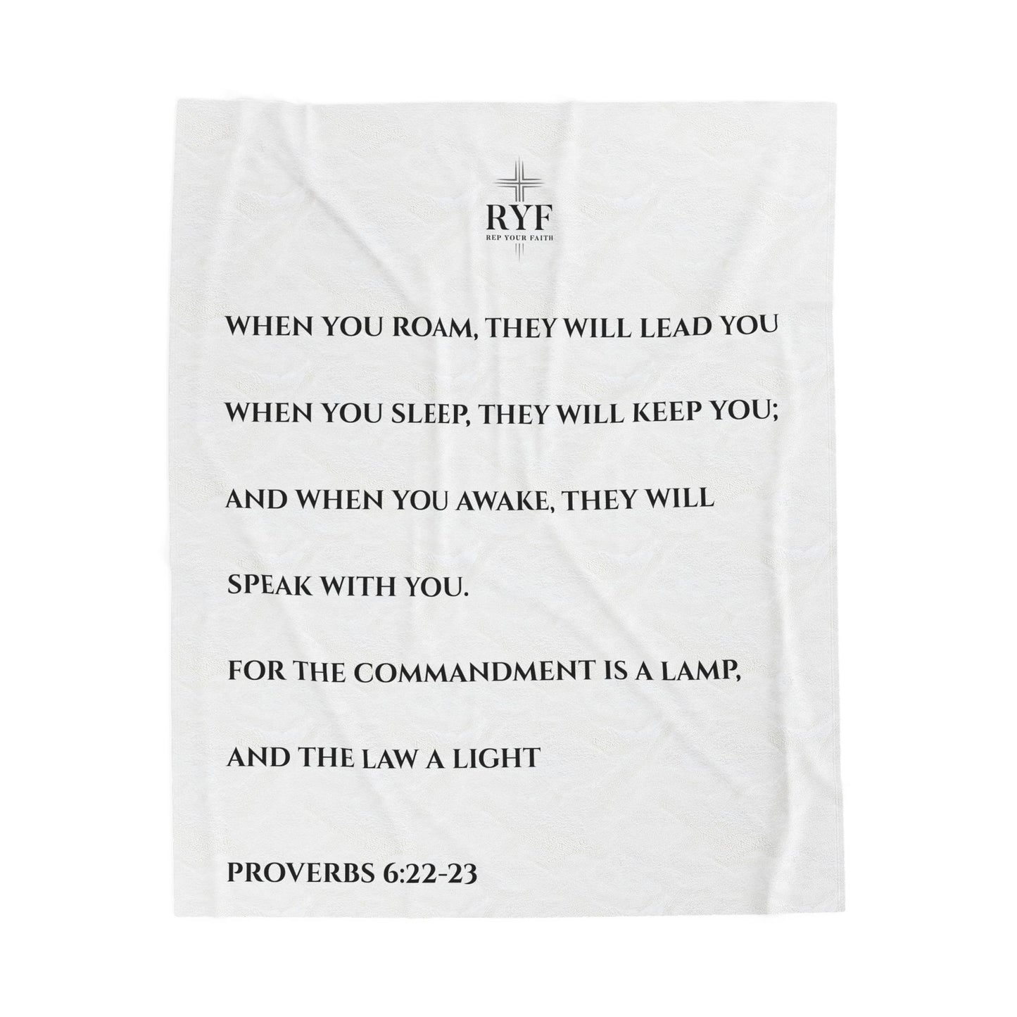 Rep Your Faith / Scripture Velveteen Plush Blanket