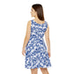 Palm Pattern Skater Dress