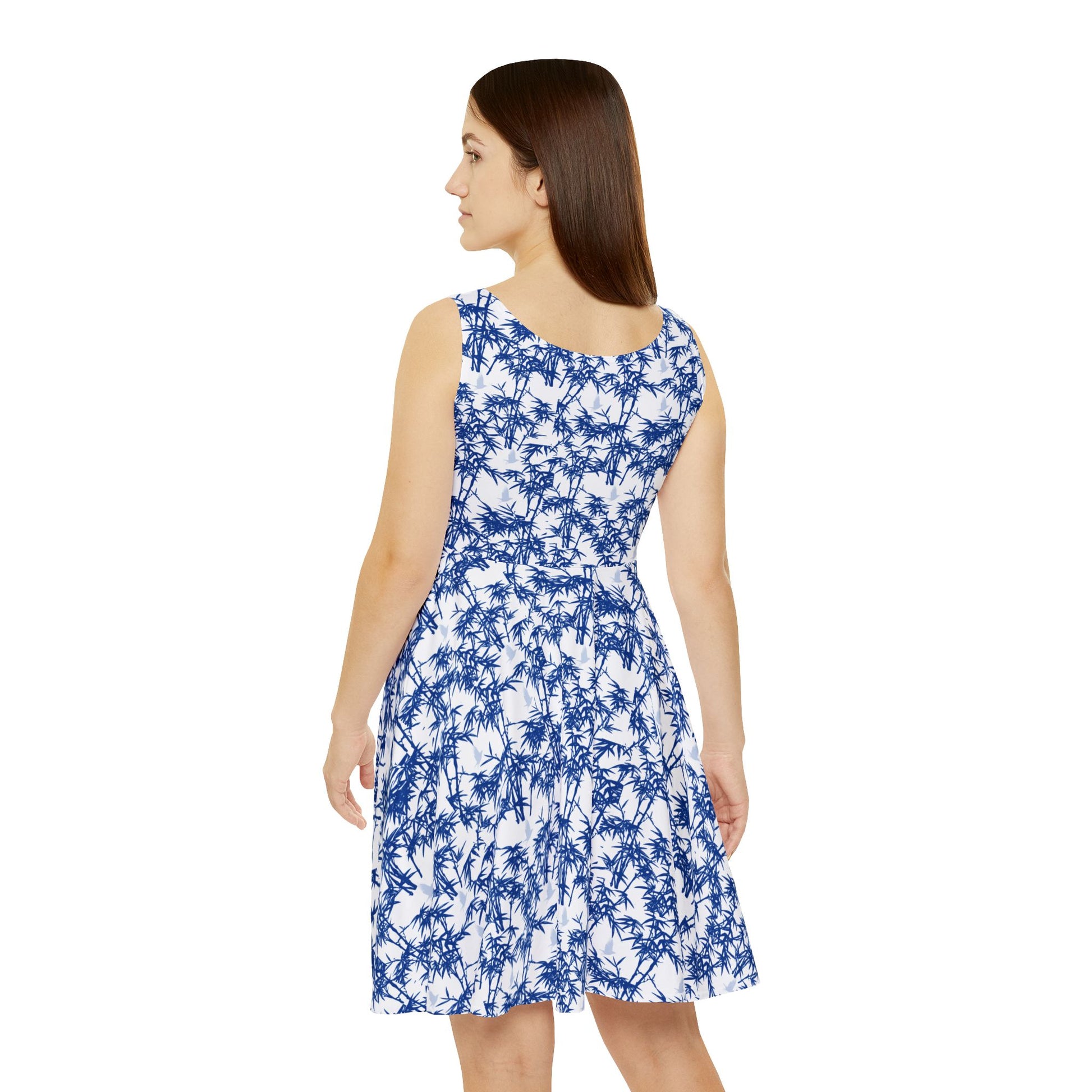 Palm Pattern Skater Dress