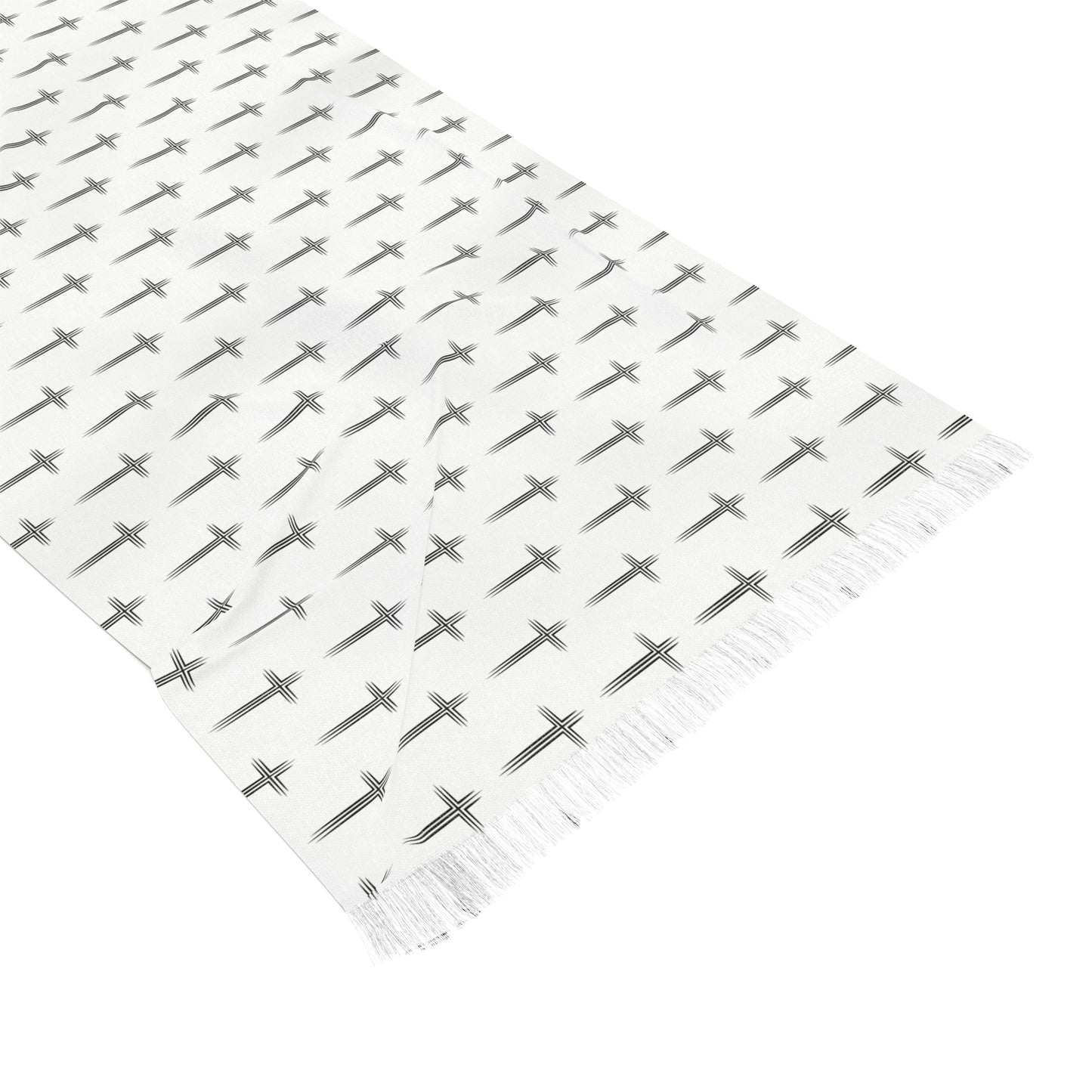 Cross Pattern Light Scarf / Shawl - Perfect for Everyday Wear and Spiritual Occasions