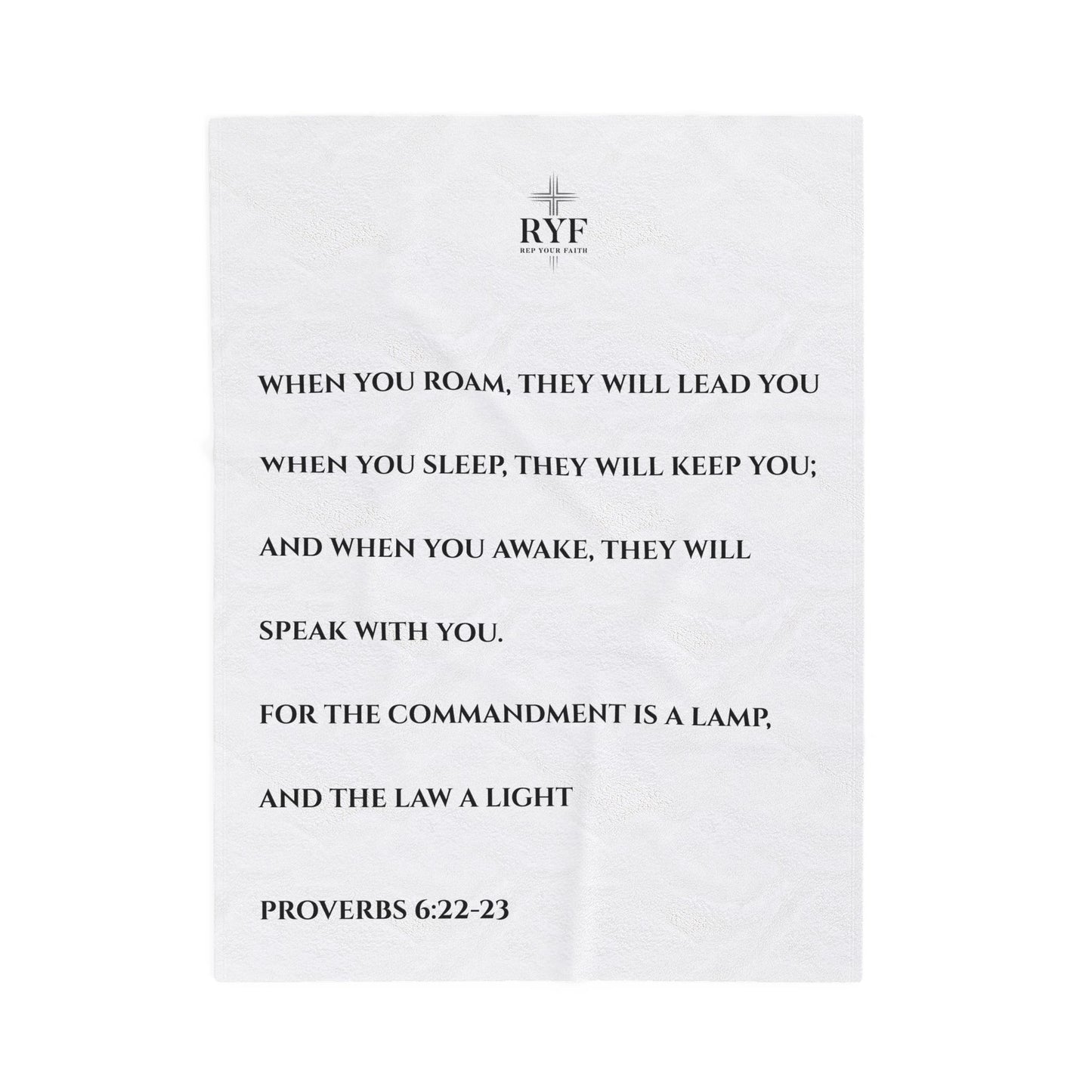 Rep Your Faith / Scripture Velveteen Plush Blanket