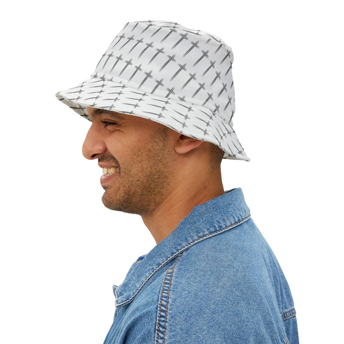 Cross Pattern Bucket Hat