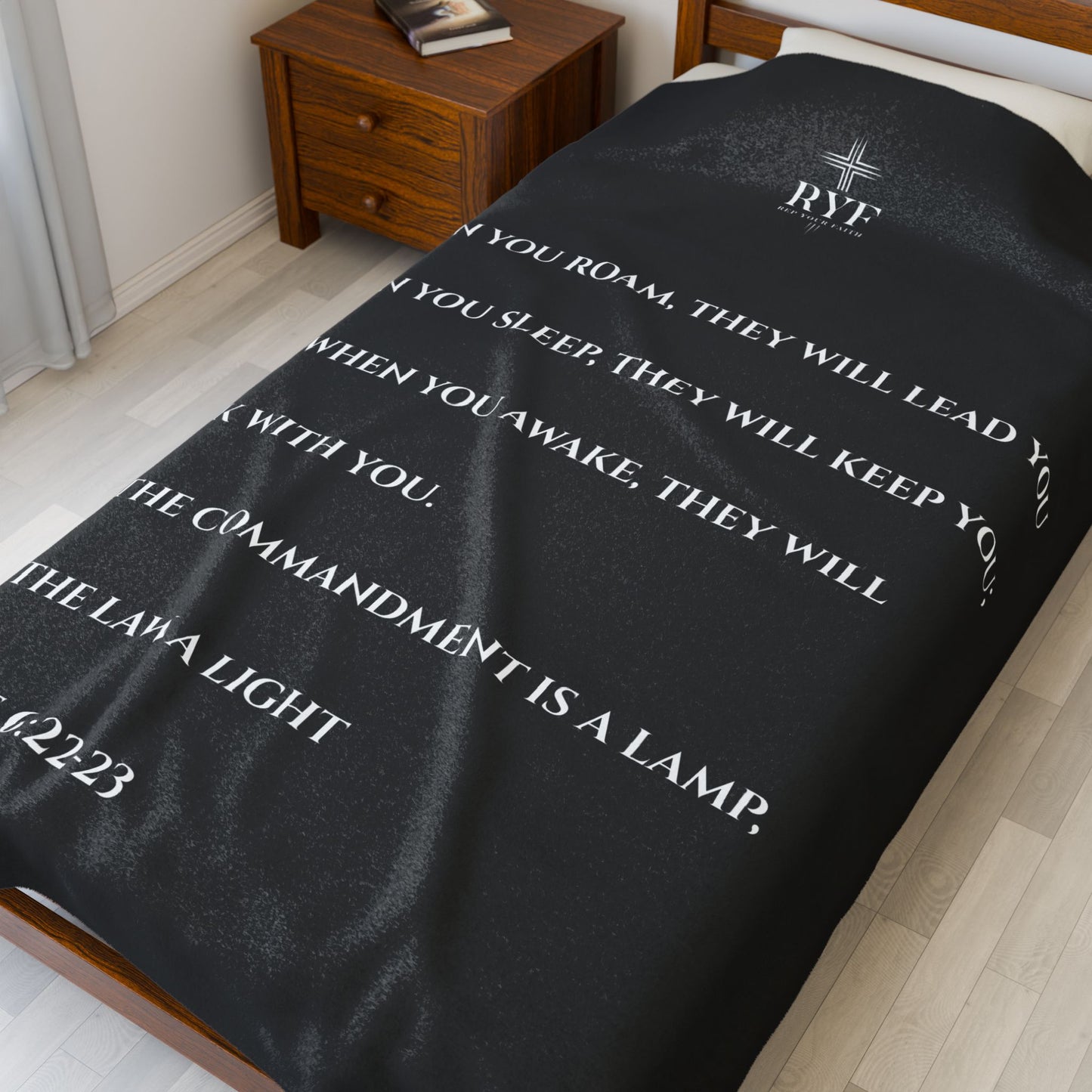 Rep Your Faith / Scripture Velveteen Plush Blanket