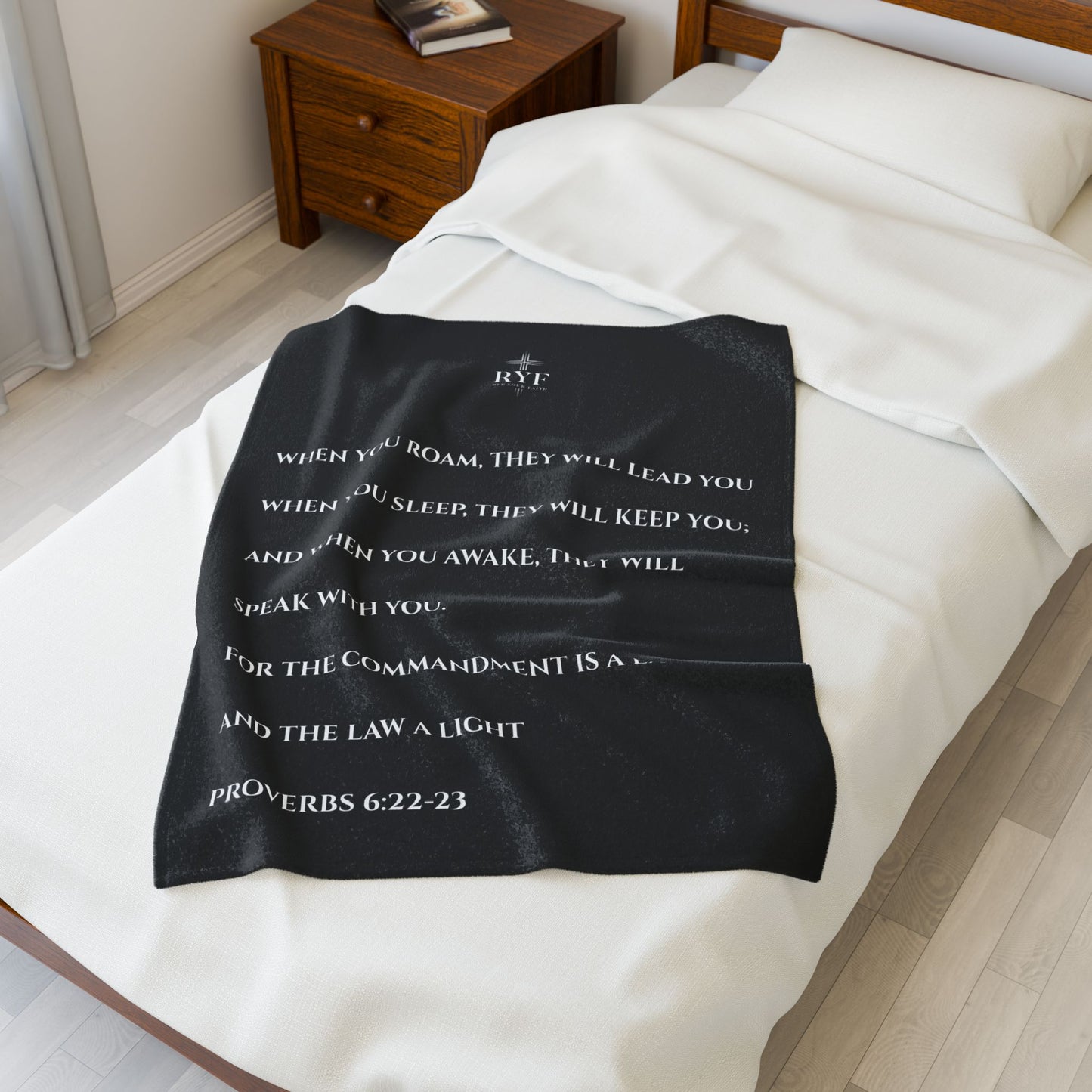 Rep Your Faith / Scripture Velveteen Plush Blanket