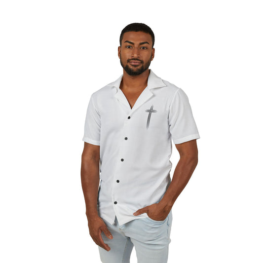 Men's Hawaiian Shirt with Cross