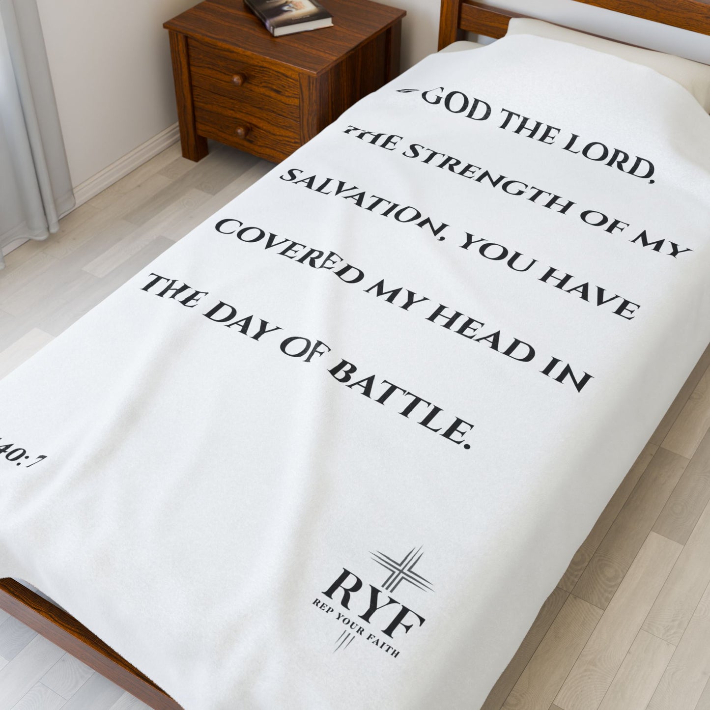 Rep Your Faith / Scripture Velveteen Plush Blanket