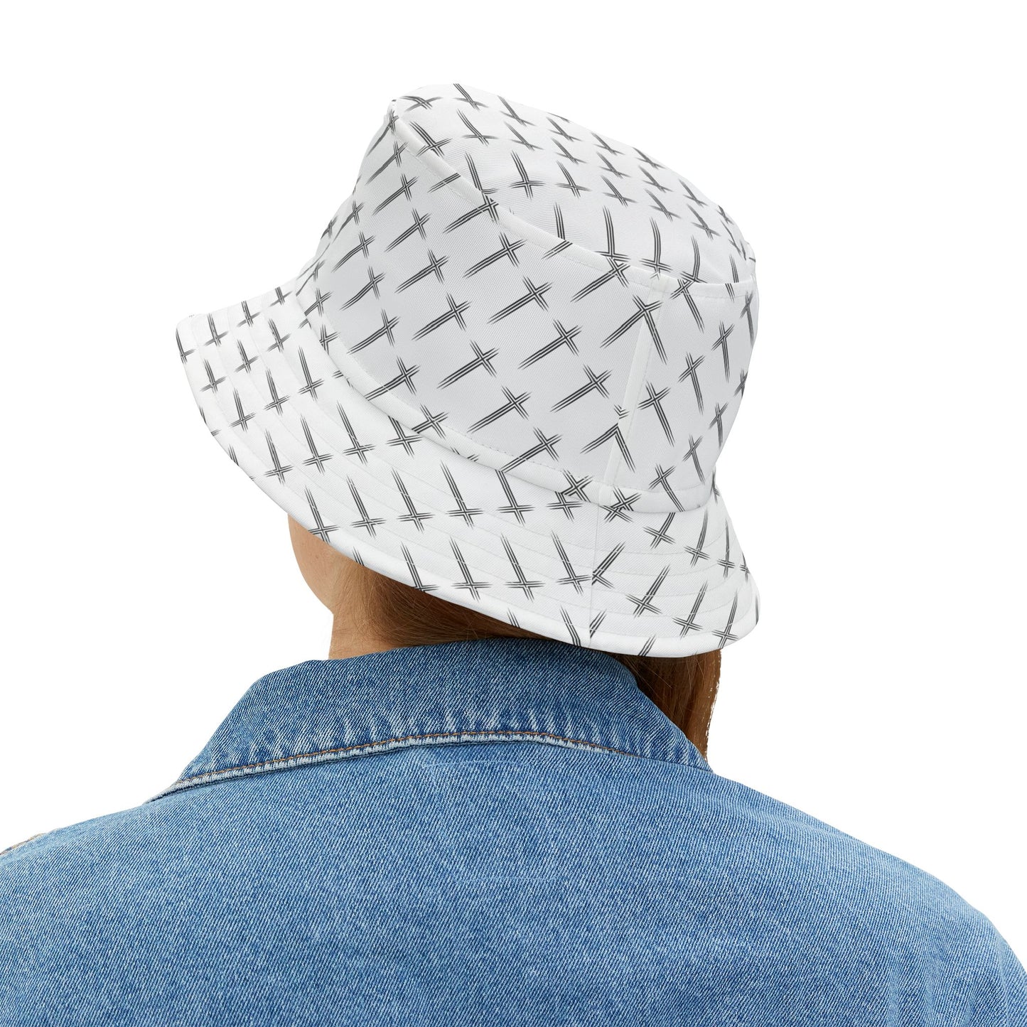 Cross Pattern Bucket Hat