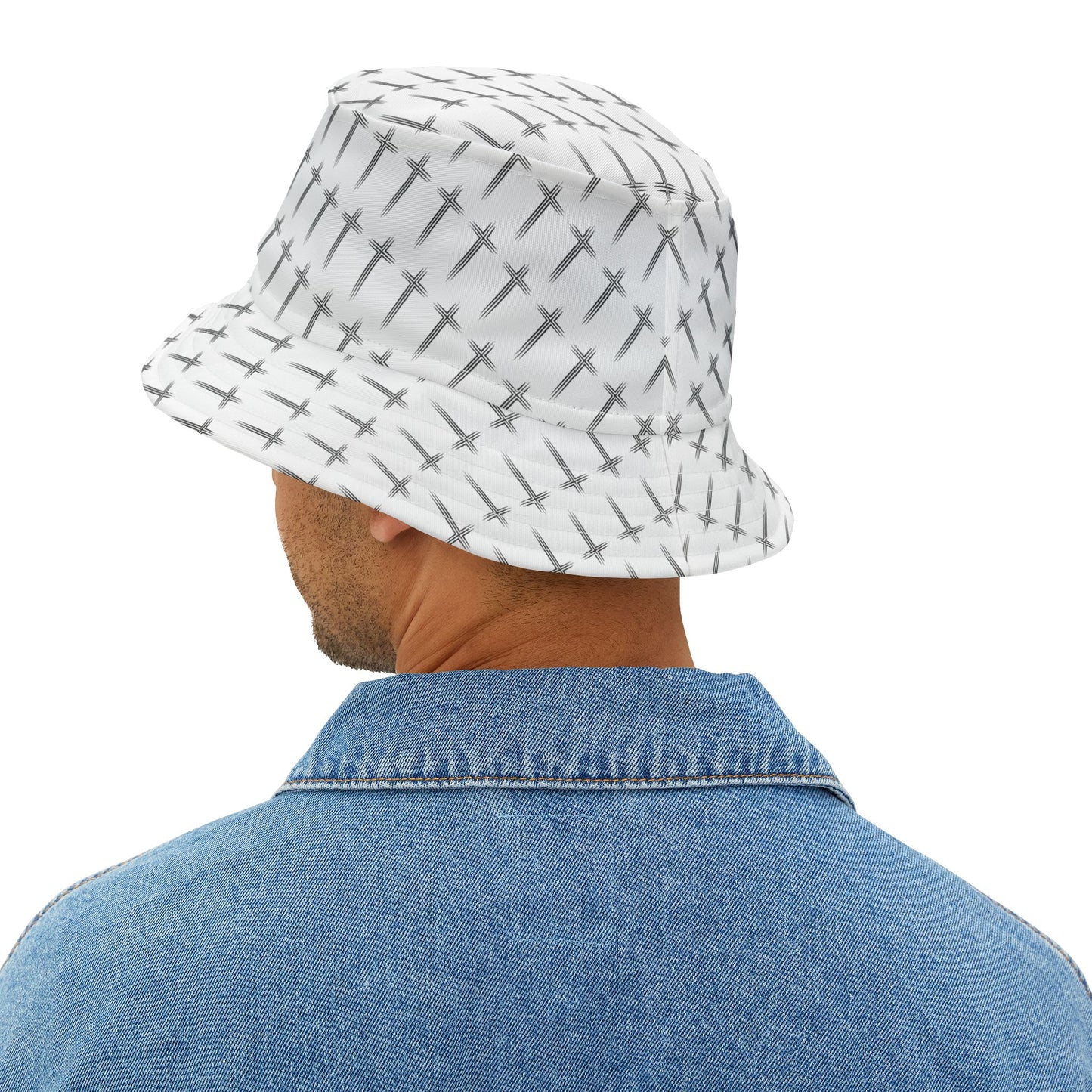 Cross Pattern Bucket Hat