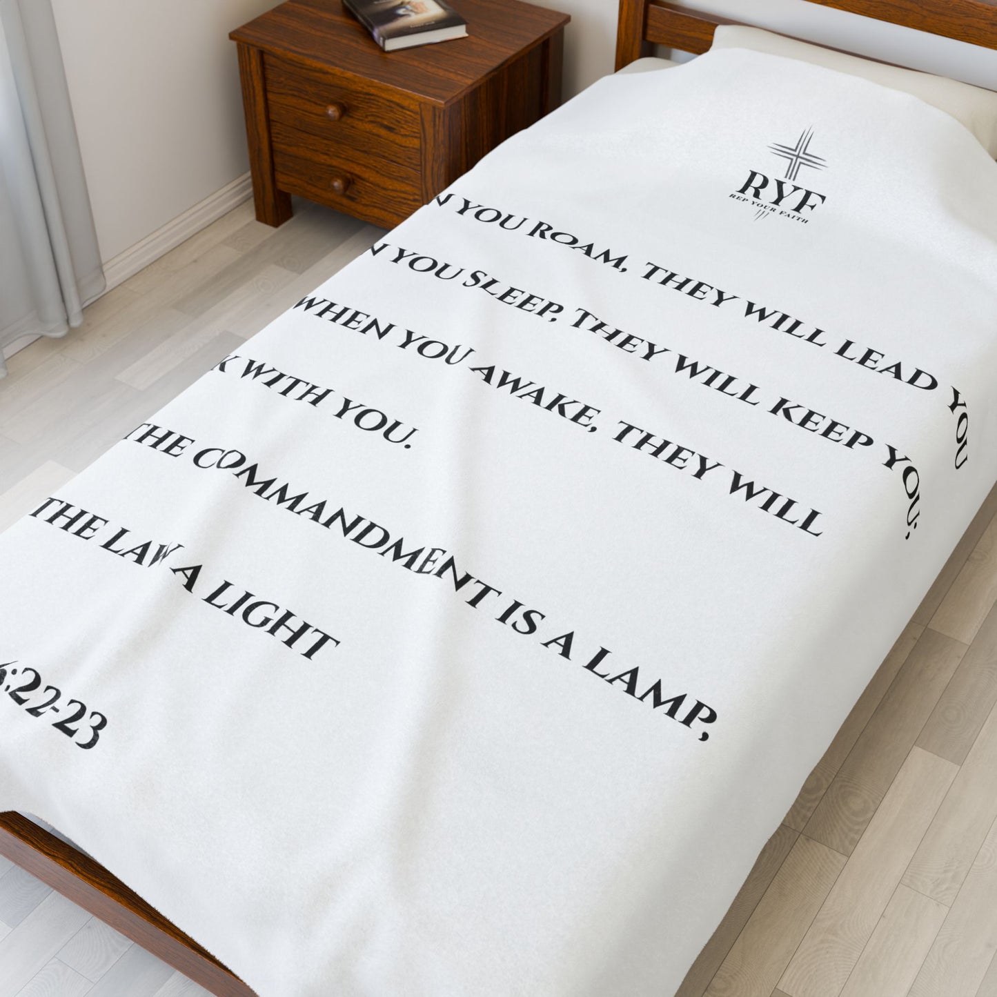 Rep Your Faith / Scripture Velveteen Plush Blanket