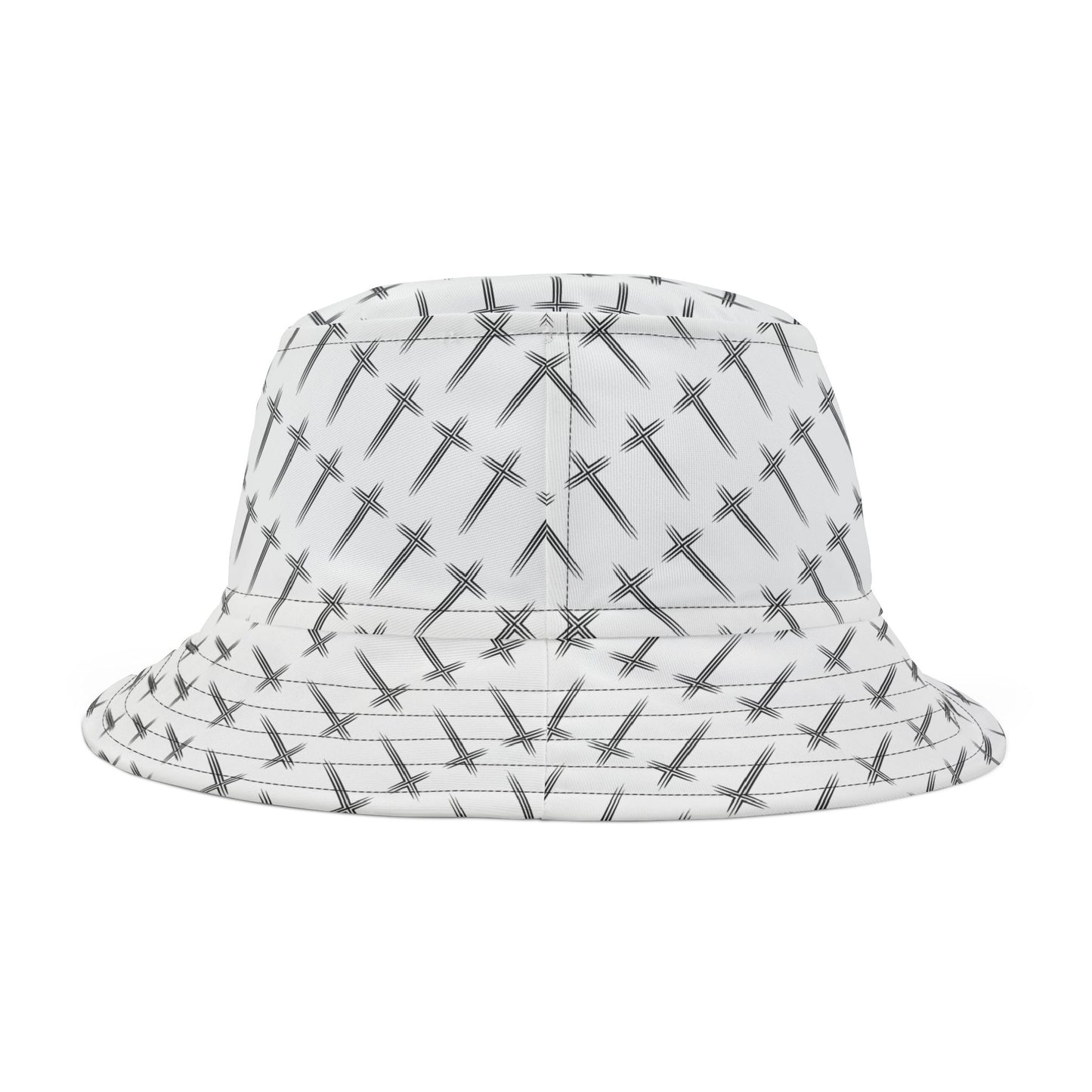 Cross Pattern Bucket Hat