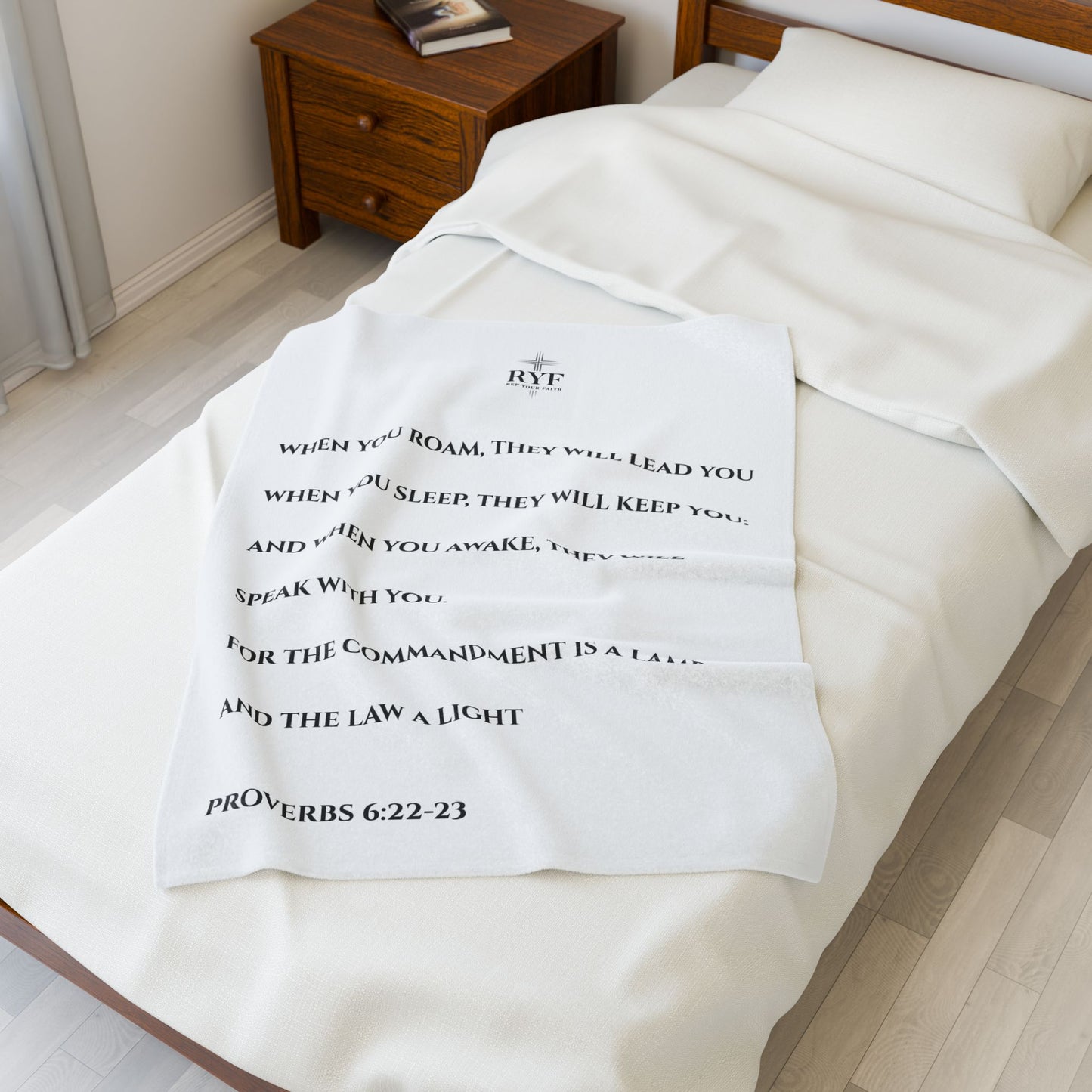 Rep Your Faith / Scripture Velveteen Plush Blanket