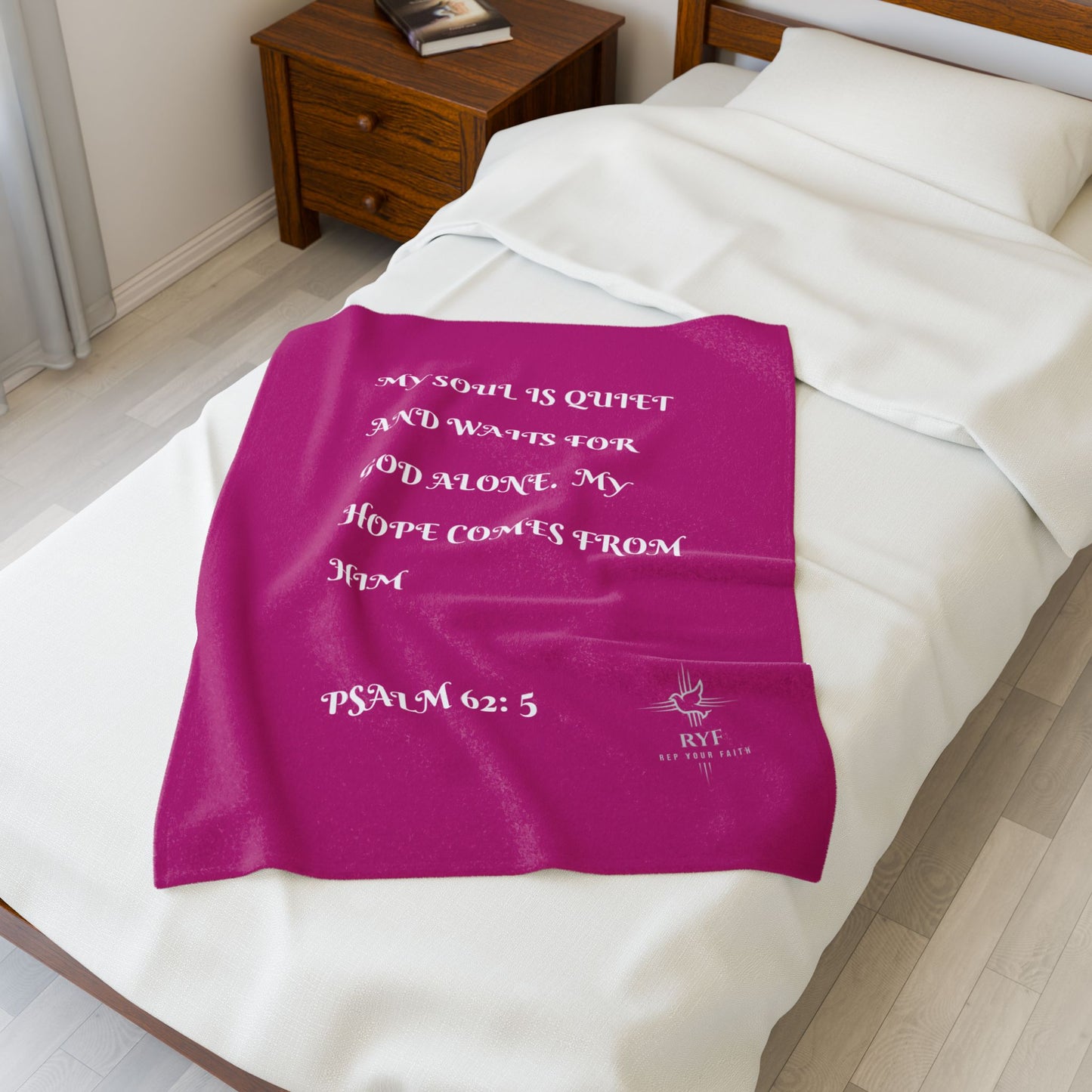 Rep Your Faith / Scripture Velveteen Plush Blanket