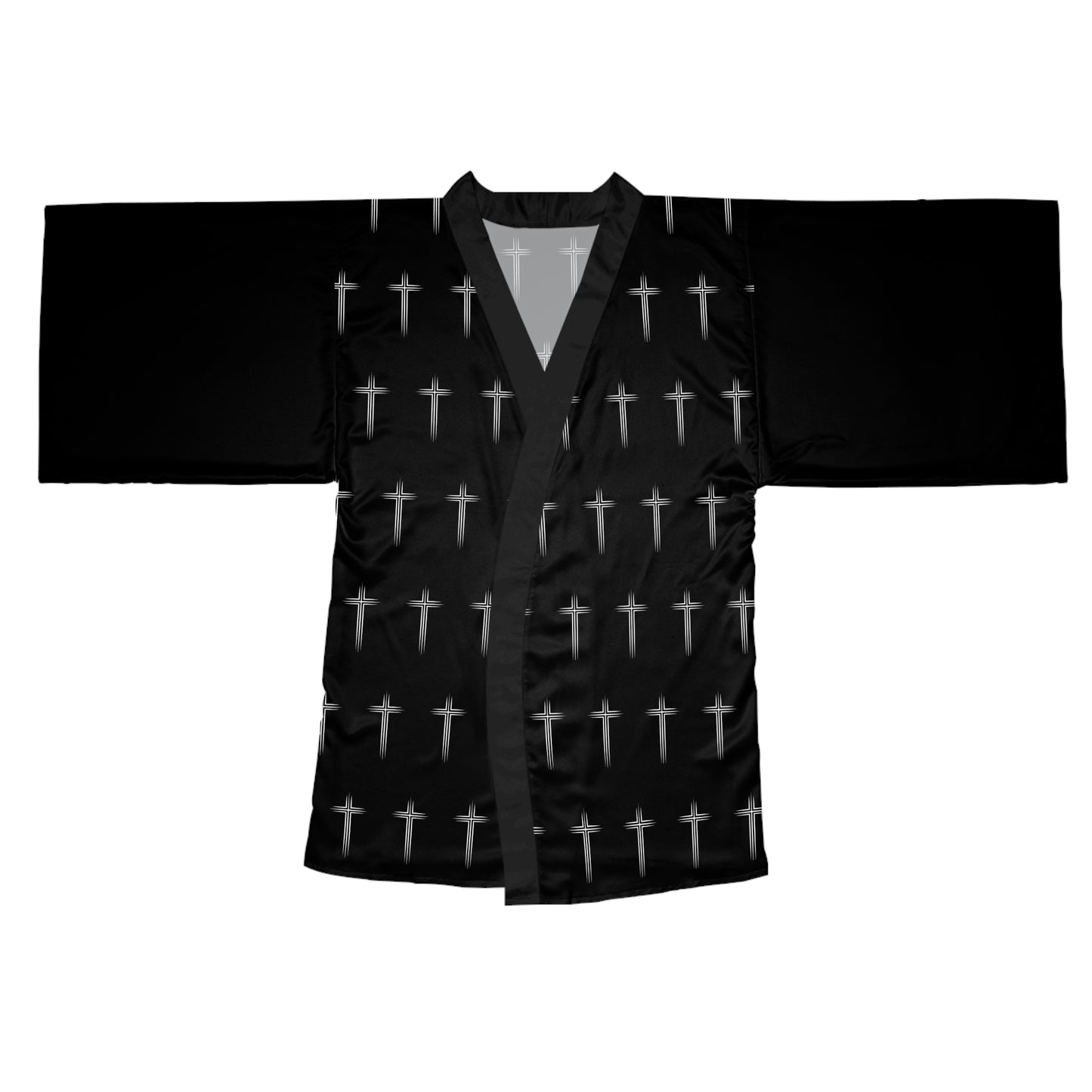 Cross Pattern Kimono Robe