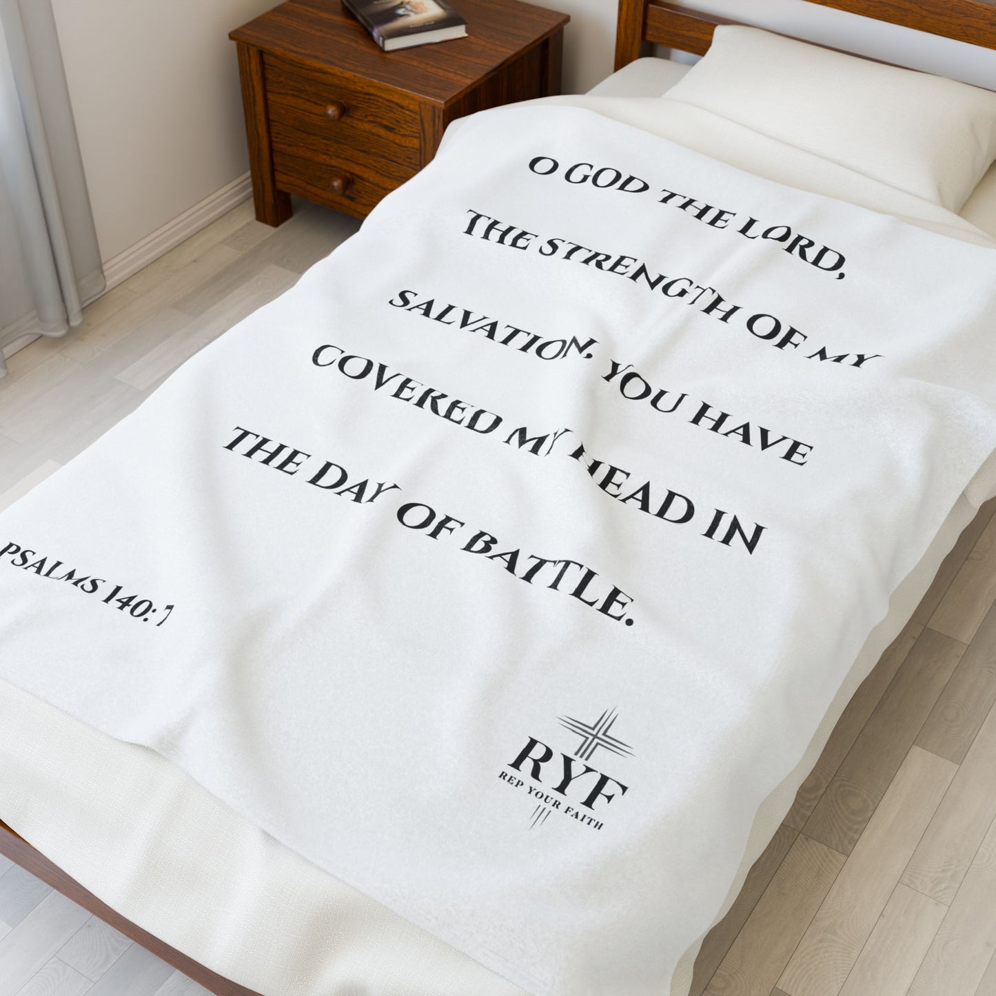 Rep Your Faith / Scripture Velveteen Plush Blanket