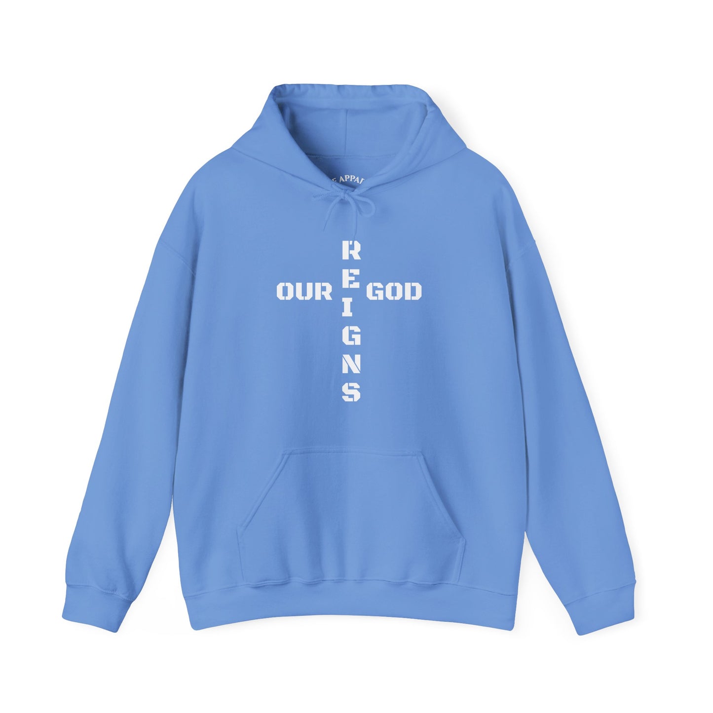 Our GOD Reigns Heavy Blend Hooded Sweatshirt