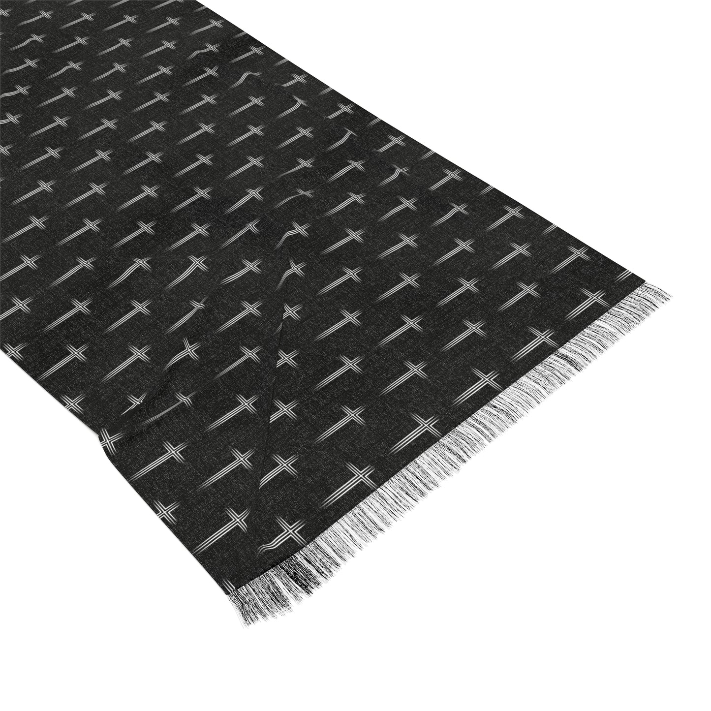 Cross Pattern Light Scarf / Shawl - Perfect for Everyday Wear and Spiritual Occasions
