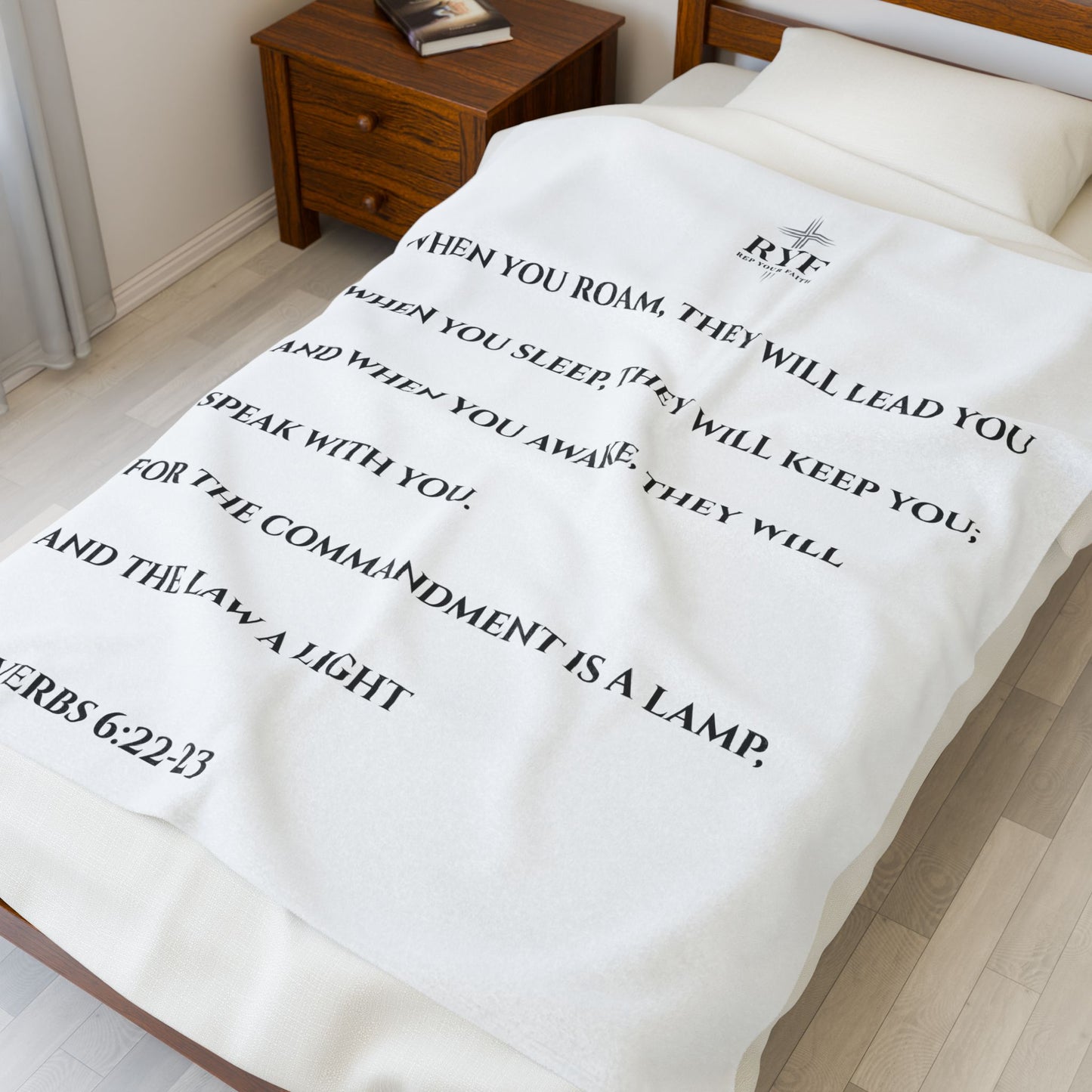 Rep Your Faith / Scripture Velveteen Plush Blanket