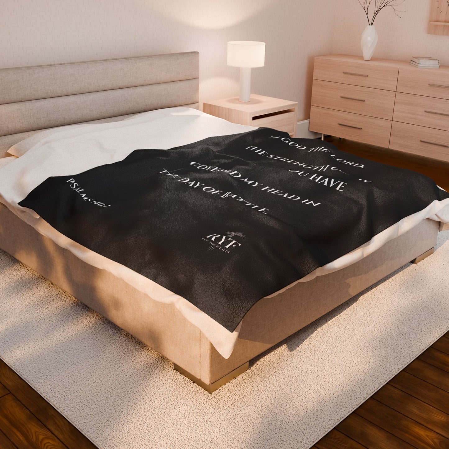 Rep Your Faith / Scripture Velveteen Plush Blanket