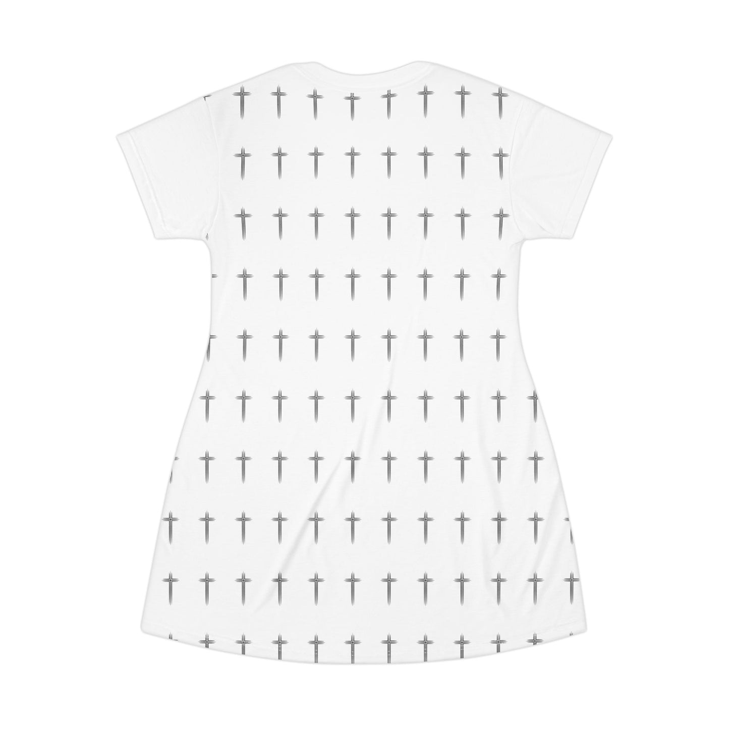 Cross Pattern T-Shirt Dress