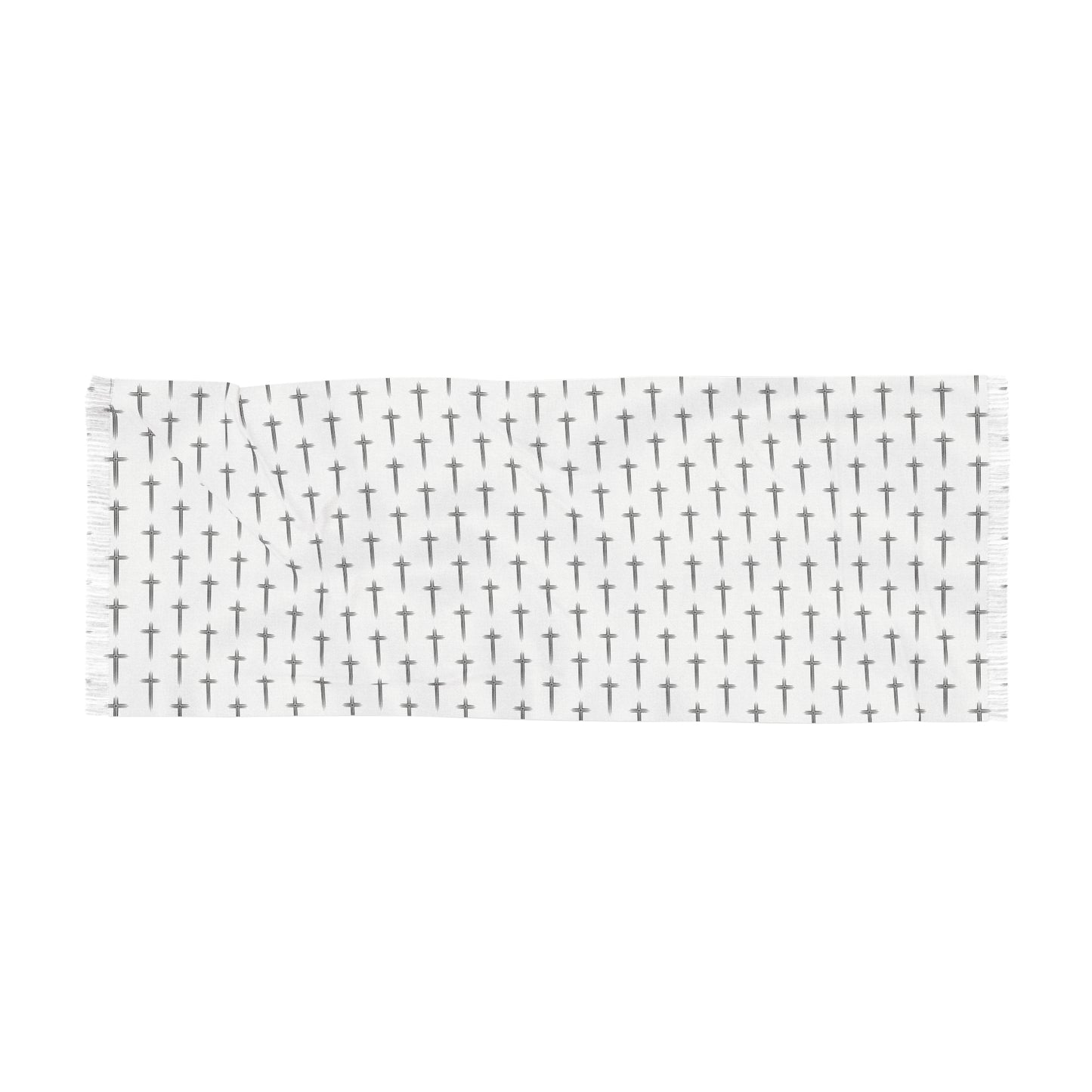 Cross Pattern Light Scarf / Shawl - Perfect for Everyday Wear and Spiritual Occasions