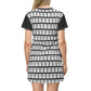 Cross Pattern T-Shirt Dress