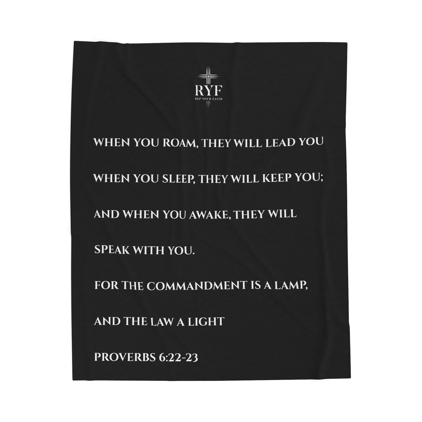 Rep Your Faith / Scripture Velveteen Plush Blanket